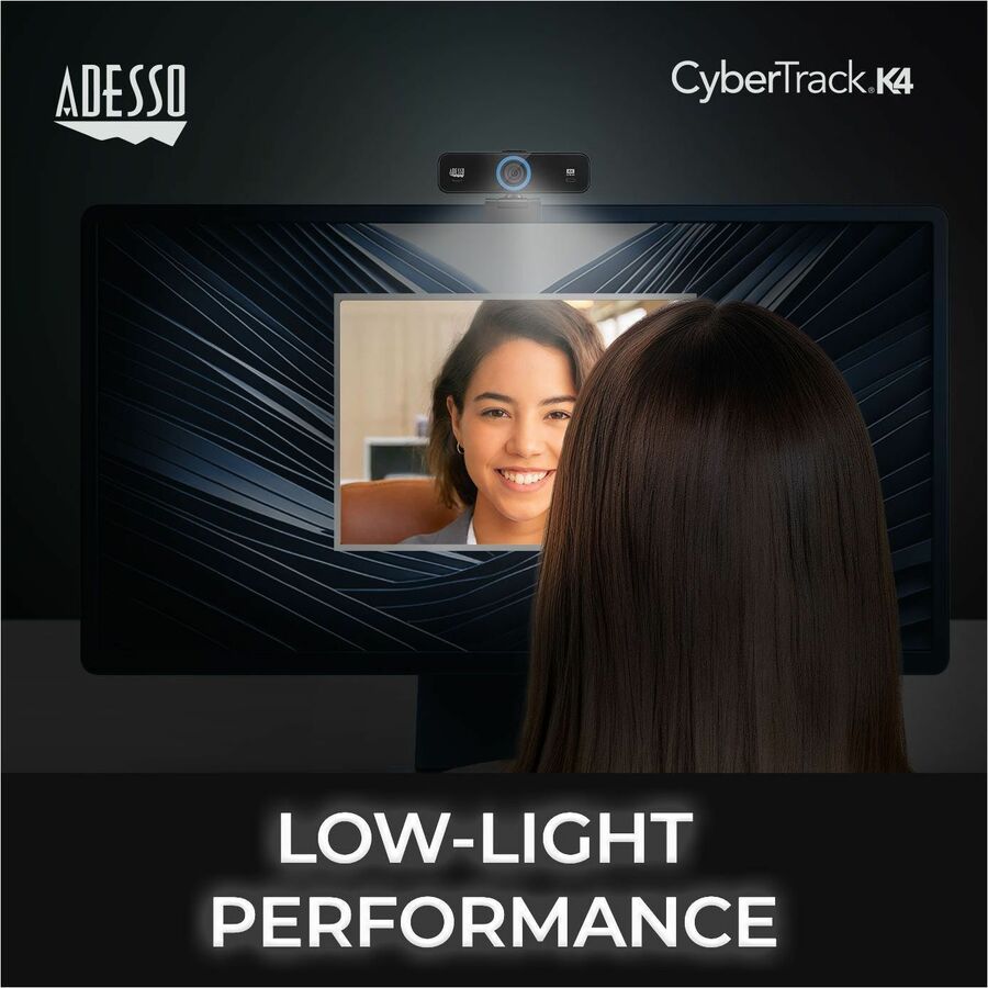 Alternate-Image5 Image for Adesso CyberTrack K4 Webcam - 8 Megapixel - 30 fps - USB 2.0 - 1 Each