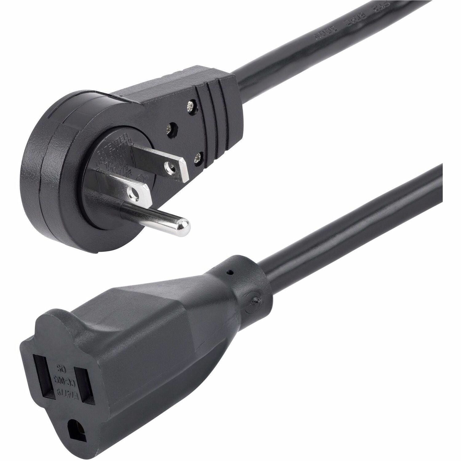 Main Image for StarTech.com 6ft Power Extension Cord, Rotating Flat Plug Extension Cord, NEMA 5-15P to NEMA 5-15R Cable, 16 AWG, 125V/15A, UL Certified