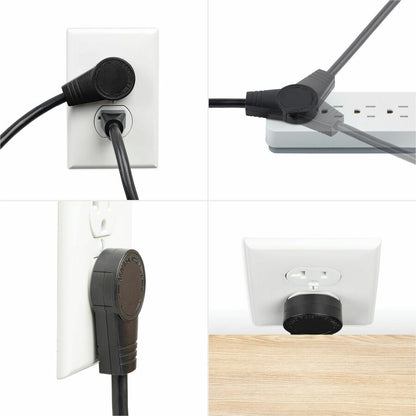 Alternate-Image3 Image for StarTech.com 10ft Power Extension Cord, Rotating Flat Plug Extension Cord, NEMA 5-15P to NEMA 5-15R Cable, 16 AWG, 125V/15A, UL Certified
