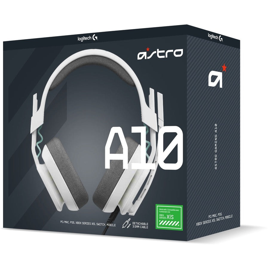 Alternate-Image1 Image for ASTRO A10 Gaming Headset Gen 2 Wired Headset, White, Xbox Edition