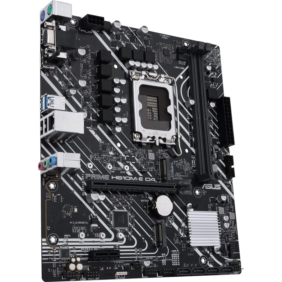 Alternate-Image2 Image for Asus Prime H610M-E D4-CSM Desktop Motherboard - Intel H610 Chipset - Socket LGA-1700