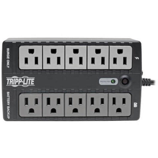 Top Image for Eaton Tripp Lite Series 550VA 300W Standby UPS - 10 NEMA 5-15R Outlets, 120V, 50/60 Hz, USB, 5-15P Plug, Desktop/Wall Mount