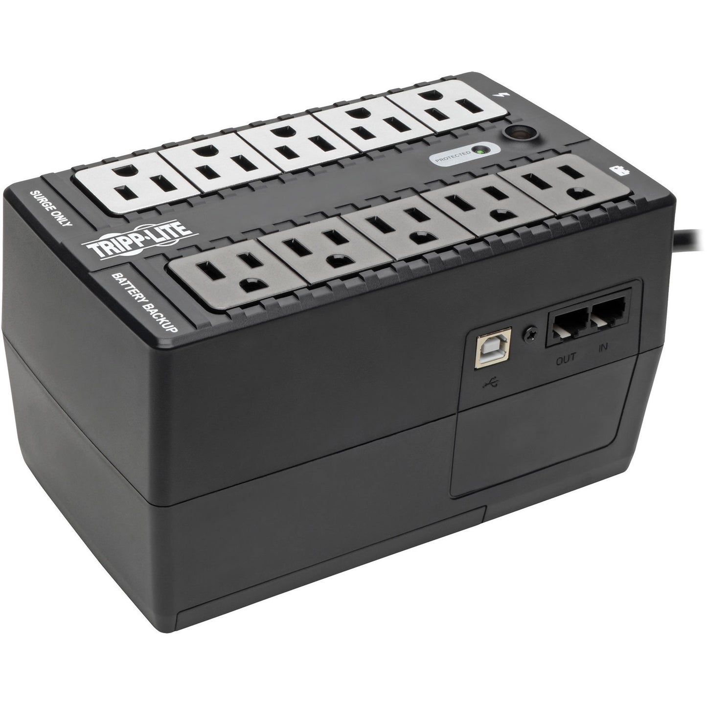 Main Image for Eaton Tripp Lite Series 550VA 300W Standby UPS - 10 NEMA 5-15R Outlets, 120V, 50/60 Hz, USB, 5-15P Plug, Desktop/Wall Mount