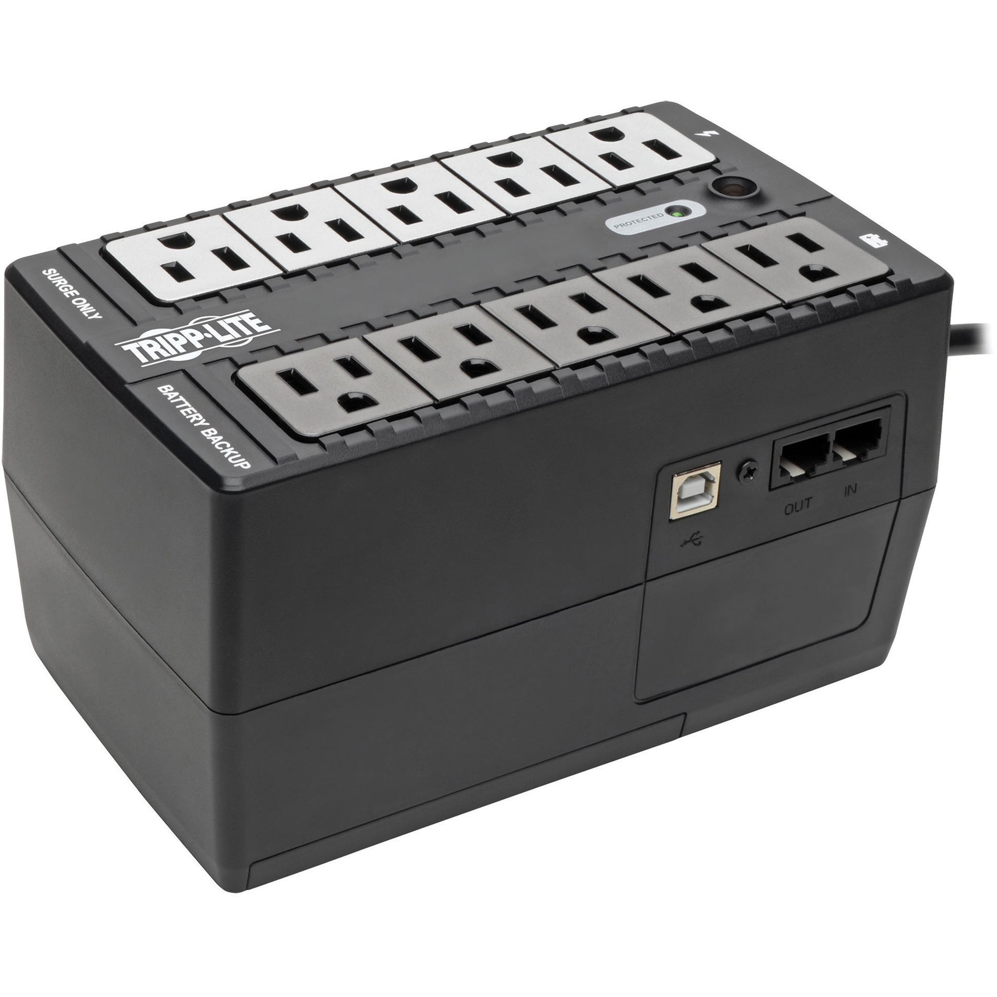 Main Image for Eaton Tripp Lite Series 550VA 300W Standby UPS - 10 NEMA 5-15R Outlets, 120V, 50/60 Hz, USB, 5-15P Plug, Desktop/Wall Mount