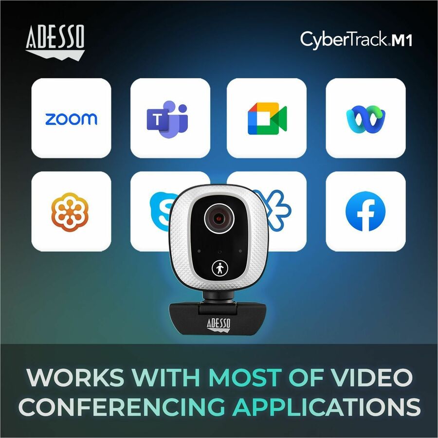 Alternate-Image6 Image for Adesso CyberTrack M1 Webcam - 2.1 Megapixel - 30 fps - USB 2.0