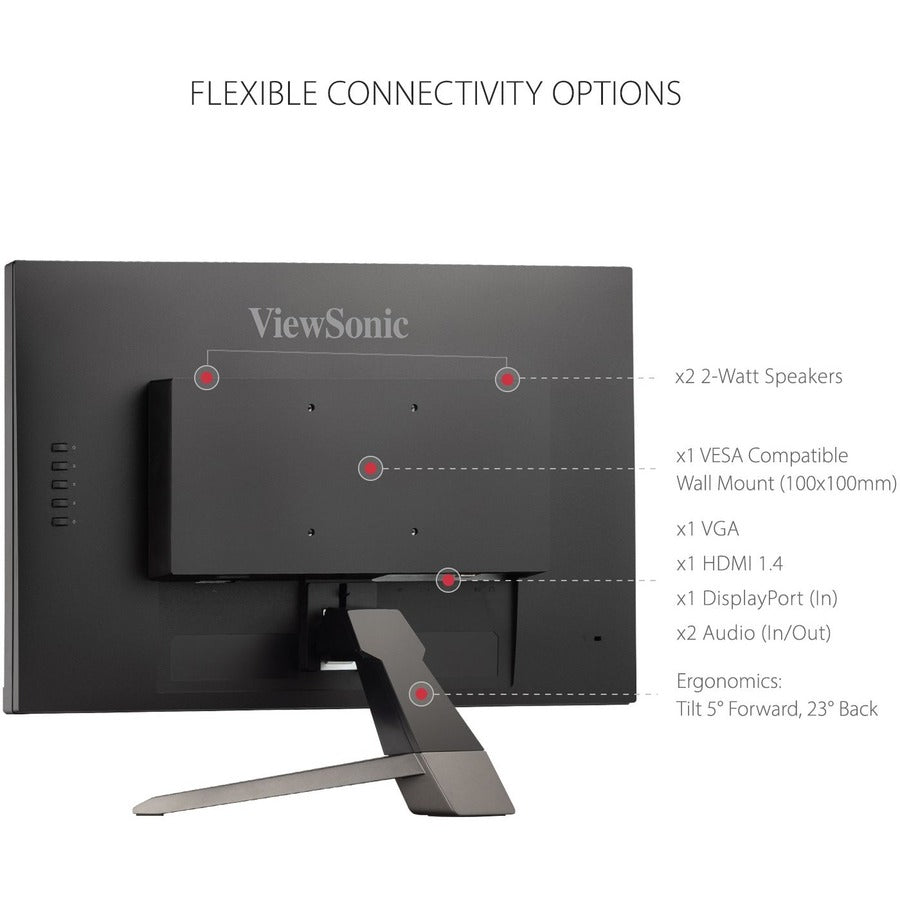 Alternate-Image4 Image for ViewSonic VX2267-MHD 22" 1080p 1ms 75Hz FreeSync Monitor with HDMI, DP, and VGA