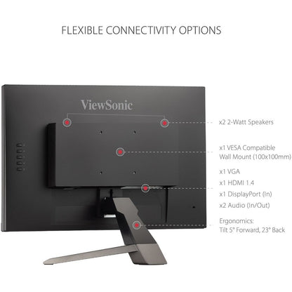 Alternate-Image4 Image for ViewSonic VX2267-MHD 22" 1080p 1ms 75Hz FreeSync Monitor with HDMI, DP, and VGA
