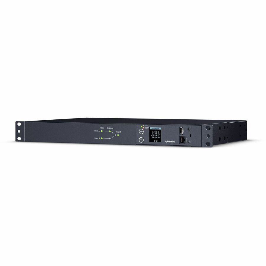 Left Image for CyberPower PDU24001 Single Phase 100 - 120 VAC 15A Metered ATS PDU