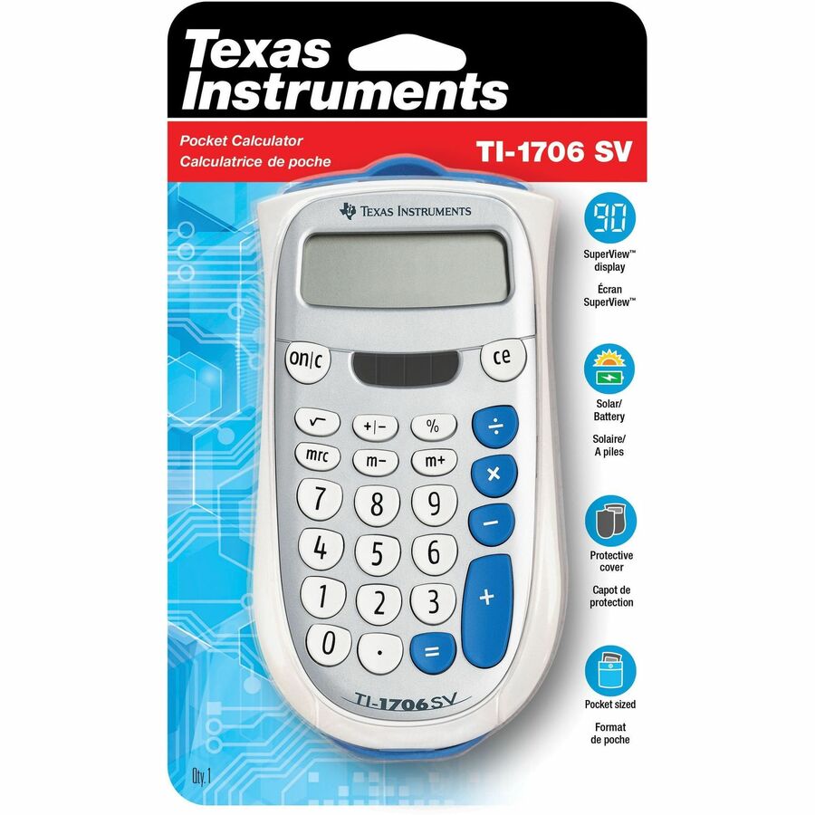 Alternate-Image1 Image for Texas Instruments TI-1706 SV Simple Calculator