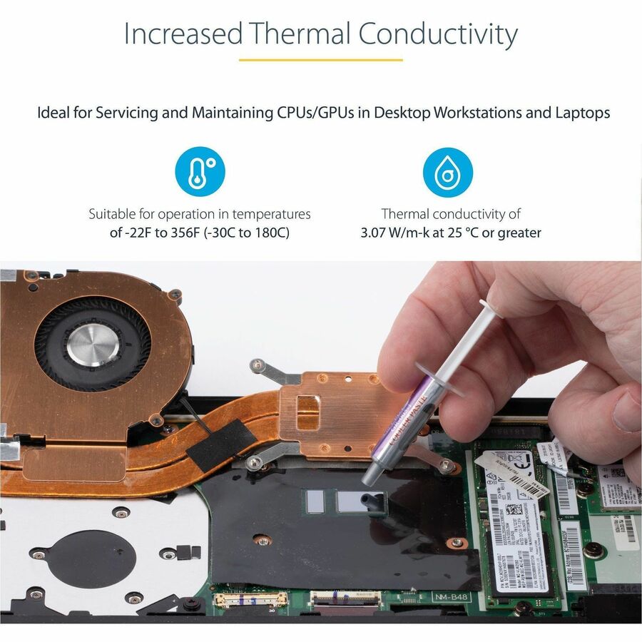 Alternate-Image2 Image for StarTech.com Thermal Paste, Pack of 5 Syringes (1.5g/ea), Metal Oxide Heat Sink Compound, CPU Paste