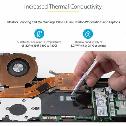 Alternate-Image2 Image for StarTech.com Thermal Paste, Pack of 5 Syringes (1.5g/ea), Metal Oxide Heat Sink Compound, CPU Paste