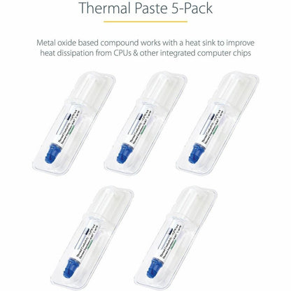 Alternate-Image1 Image for StarTech.com Thermal Paste, Pack of 5 Syringes (1.5g/ea), Metal Oxide Heat Sink Compound, CPU Paste