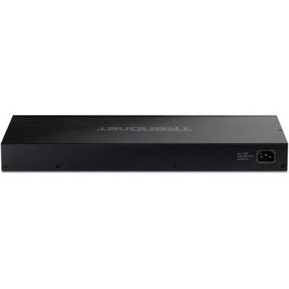 Alternate-Image2 Image for TRENDnet 26-Port Gigabit PoE+ Switch, 24 x 30W PoE+ Ports, 2 Gigabit SFP Slots, 380W PoE Budget, 52Gbps Switching Capacity, 1U 19" Rack Mountable, Lifetime Protection, Black, TPE-TG262