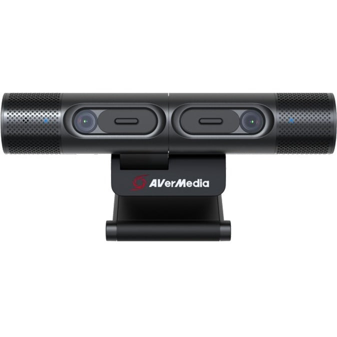 Front Image for AVerMedia DualCam PW313D Video Conferencing Camera - 5 Megapixel - 30 fps - Black - USB 2.0 - 1 Pack(s) - TAA and NDAA Compliant
