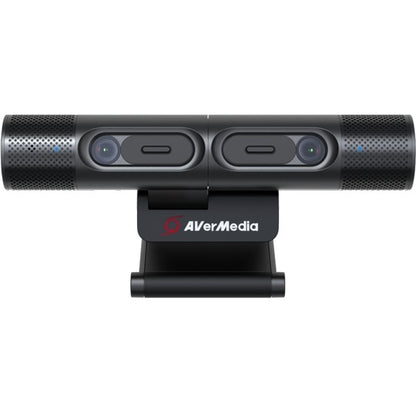 Front Image for AVerMedia DualCam PW313D Video Conferencing Camera - 5 Megapixel - 30 fps - Black - USB 2.0 - 1 Pack(s) - TAA and NDAA Compliant