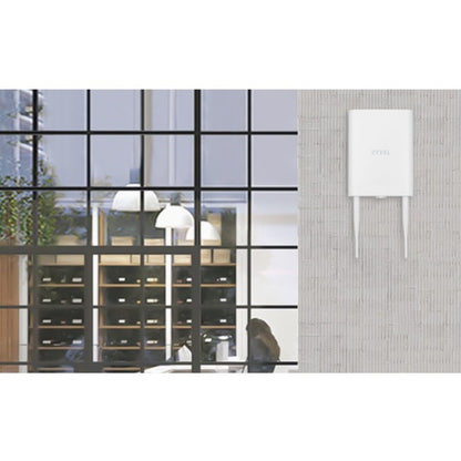 Alternate-Image1 Image for Zyxel WiFi 6 AX1800 Wireless Gigabit Outdoor Access Point | IP55 Rated | Mesh, Seamless Roaming & MU-MIMO | WPA3-PSK Security | Cloud, App or Direct Management | PoE+ Injector Included | NWA55AXE