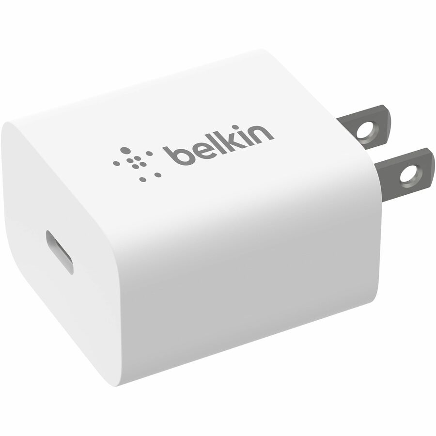 Alternate-Image1 Image for Belkin 20W Portable USB-C Wall Charger - 1xUSB-C (20W) - Fast Charge - Power Adapter - White