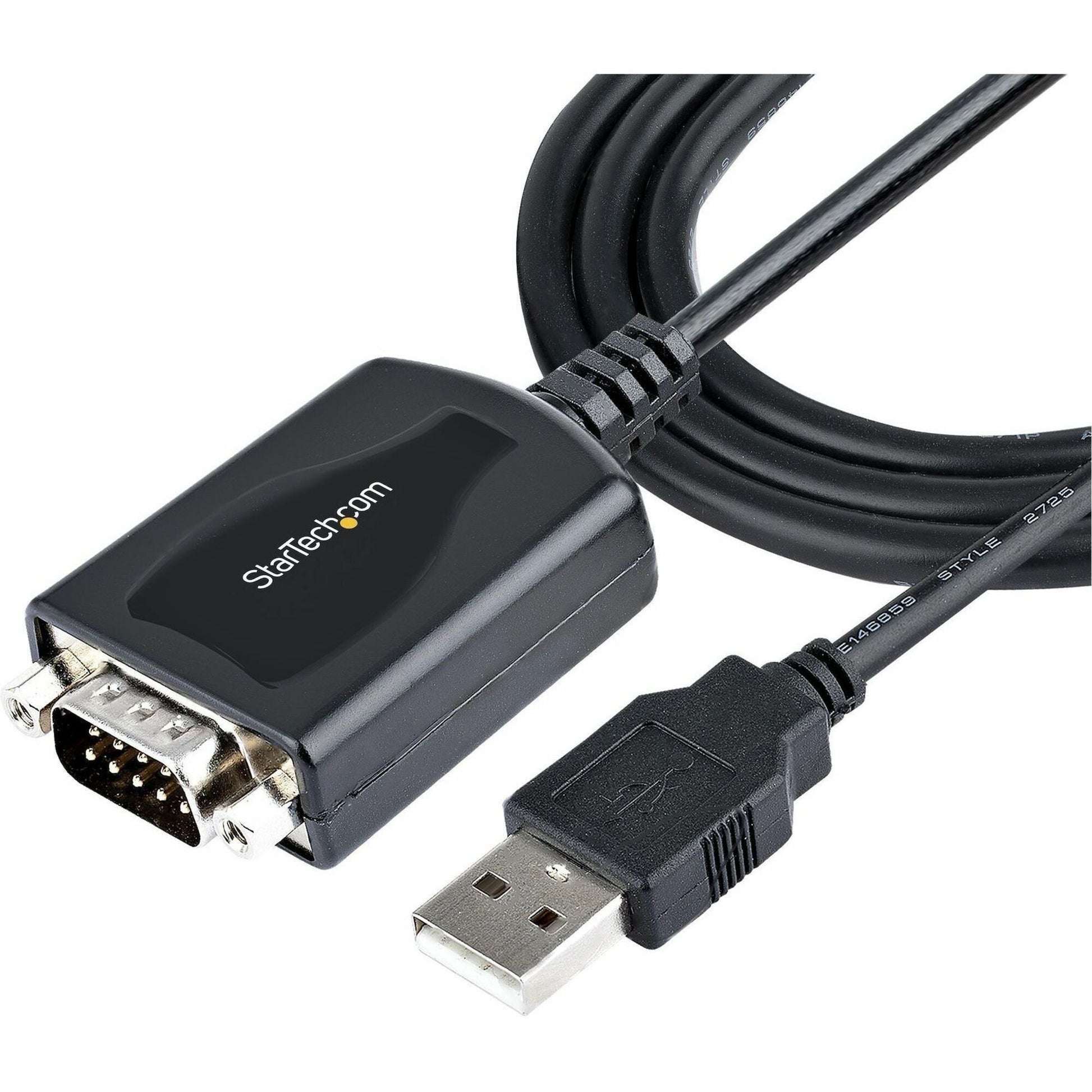 Main Image for StarTech.com 3ft (1m) USB to Serial Cable with COM Port Retention, DB9 Male RS232 to USB Converter, USB to Serial Adapter, Prolific IC
