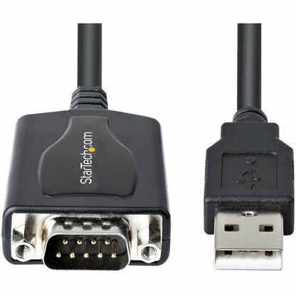 Alternate-Image7 Image for StarTech.com 3ft (1m) USB to Serial Cable with COM Port Retention, DB9 Male RS232 to USB Converter, USB to Serial Adapter, Prolific IC