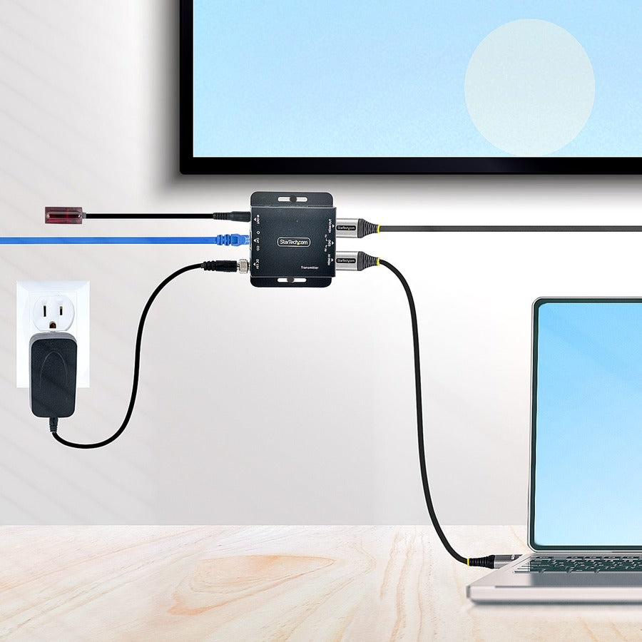 Alternate-Image6 Image for StarTech 4K HDMI Extender over CAT6/CAT5 Ethernet Cable, 4K 30Hz or 1080p 60Hz Video Extender, HDMI Transmitter and Receiver Kit
