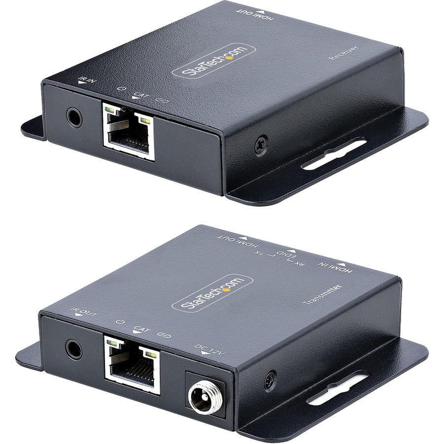 Alternate-Image1 Image for StarTech 4K HDMI Extender over CAT6/CAT5 Ethernet Cable, 4K 30Hz or 1080p 60Hz Video Extender, HDMI Transmitter and Receiver Kit