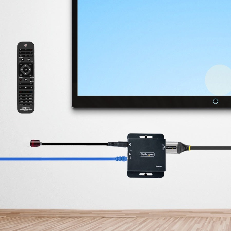 Alternate-Image7 Image for StarTech 4K HDMI Extender over CAT6/CAT5 Ethernet Cable, 4K 30Hz or 1080p 60Hz Video Extender, HDMI Transmitter and Receiver Kit