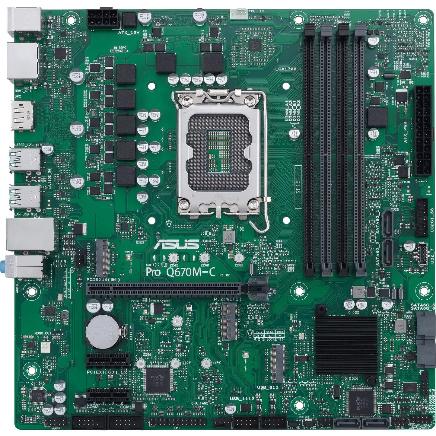Main Image for Asus PRO Q670M-C-CSM Desktop Motherboard - Intel Q670 Chipset - Socket LGA-1700 - Intel Optane Memory Ready - Micro ATX