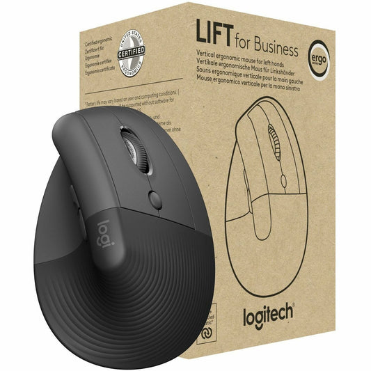 Main Image for Logitech Lift for Business, Vertical Ergonomic Mouse, Wireless, Bluetooth, Logi Bolt USB, Quiet clicks, Graphite