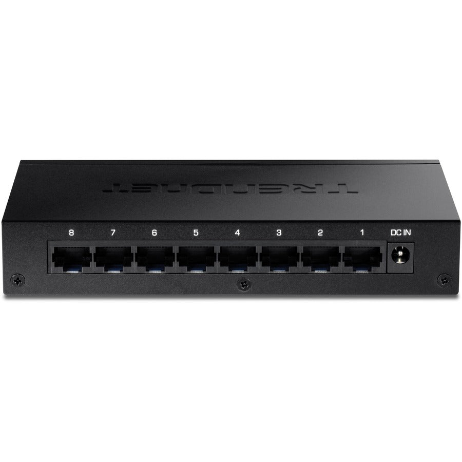 Alternate-Image4 Image for TRENDnet 8-Port Gigabit Desktop Switch, TEG-S83, 8 x Gigabit RJ-45 Ports, 16Gbps Switching Capacity, Fanless Design, Metal Enclosure, Lifetime Protection, Black