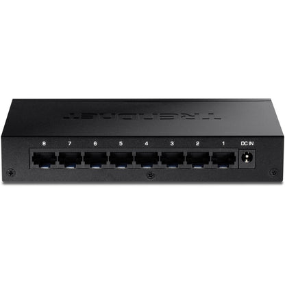 Alternate-Image4 Image for TRENDnet 8-Port Gigabit Desktop Switch, TEG-S83, 8 x Gigabit RJ-45 Ports, 16Gbps Switching Capacity, Fanless Design, Metal Enclosure, Lifetime Protection, Black