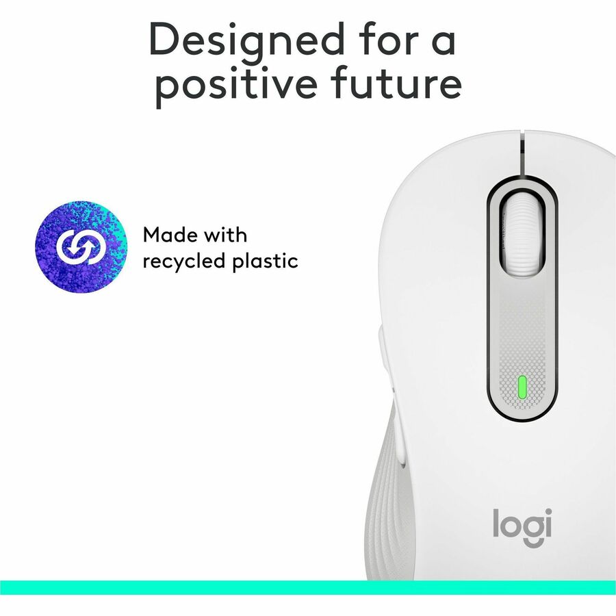 Alternate-Image2 Image for Logitech Signature M650 L Full Size Wireless Mouse - For Large Sized Hands, 2-Year Battery, Silent Clicks, Off-white