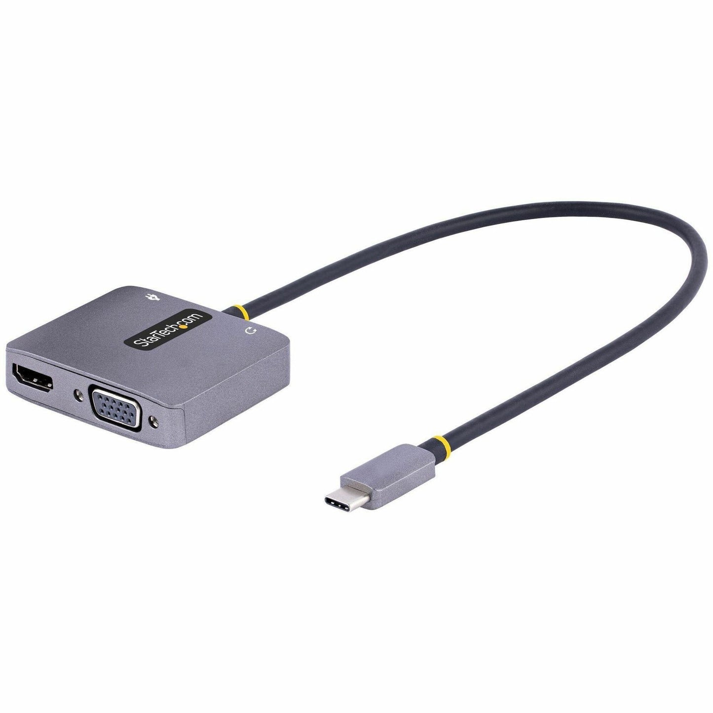 Main Image for StarTech USB C Video Adapter, USB C to HDMI VGA Multiport Adapter, 3.5mm Audio, 4K 60Hz HDR, 100W PD 3.0 PT, USB C Display Adapter