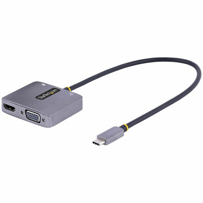 Main Image for StarTech USB C Video Adapter, USB C to HDMI VGA Multiport Adapter, 3.5mm Audio, 4K 60Hz HDR, 100W PD 3.0 PT, USB C Display Adapter