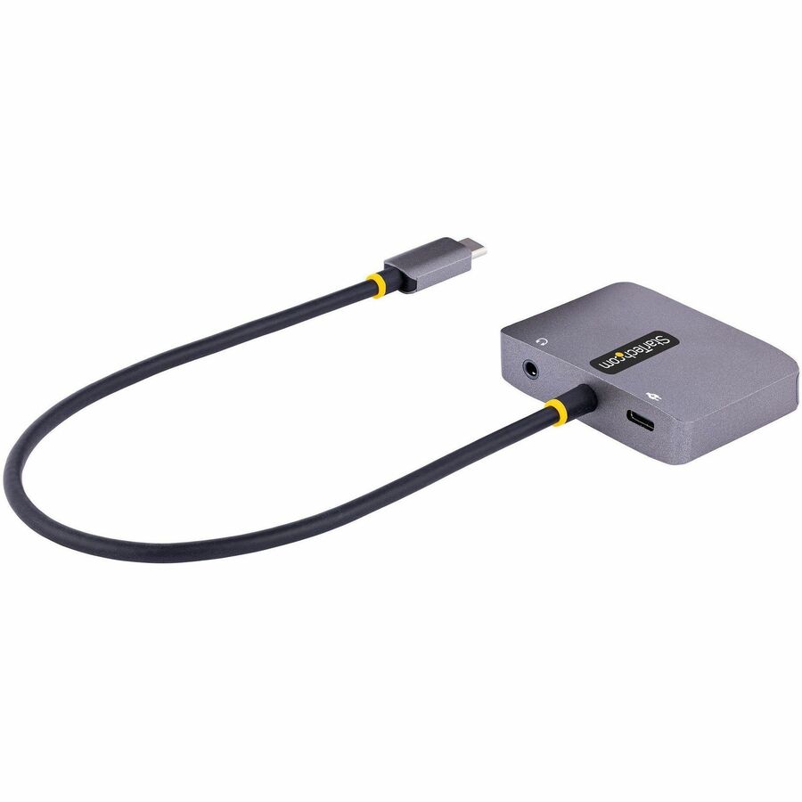 Alternate-Image3 Image for StarTech USB C Video Adapter, USB C to HDMI VGA Multiport Adapter, 3.5mm Audio, 4K 60Hz HDR, 100W PD 3.0 PT, USB C Display Adapter