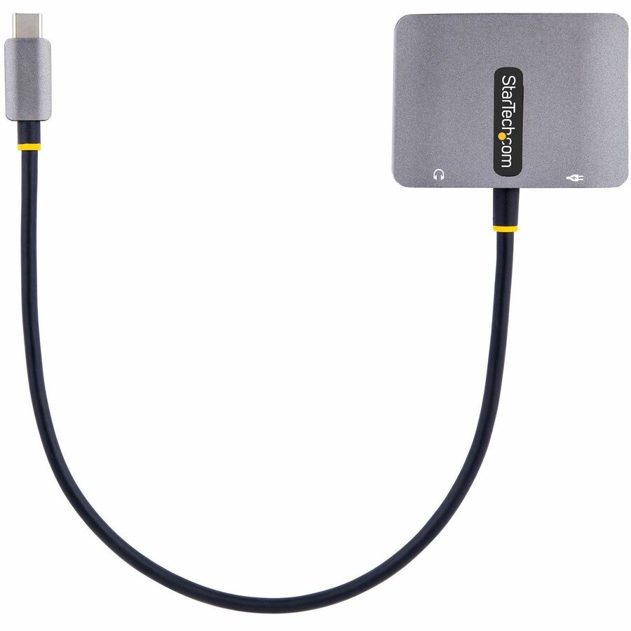 Alternate-Image4 Image for StarTech USB C Video Adapter, USB C to HDMI VGA Multiport Adapter, 3.5mm Audio, 4K 60Hz HDR, 100W PD 3.0 PT, USB C Display Adapter