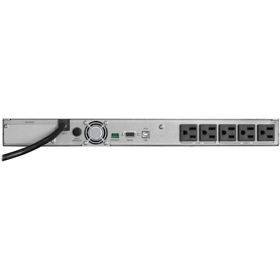 Rear Image for Tripp Lite by Eaton UPS 1440VA 1100W 120V Line-Interactive UPS - 5 NEMA 5-15R Outlets, Network Card Option, USB, DB9, 1U Rack/Tower/Vertical