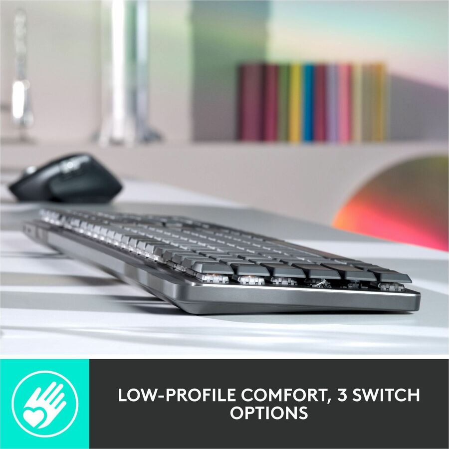 Alternate-Image2 Image for Logitech MX Mechanical Wireless Illuminated Performance Keyboard, Linear Switches, Backlit Keys, Bluetooth