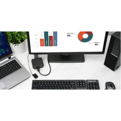 Life-Style Image for IOGEAR 2-Port 4K KVM Switch with HDMI, USB and Audio Connections