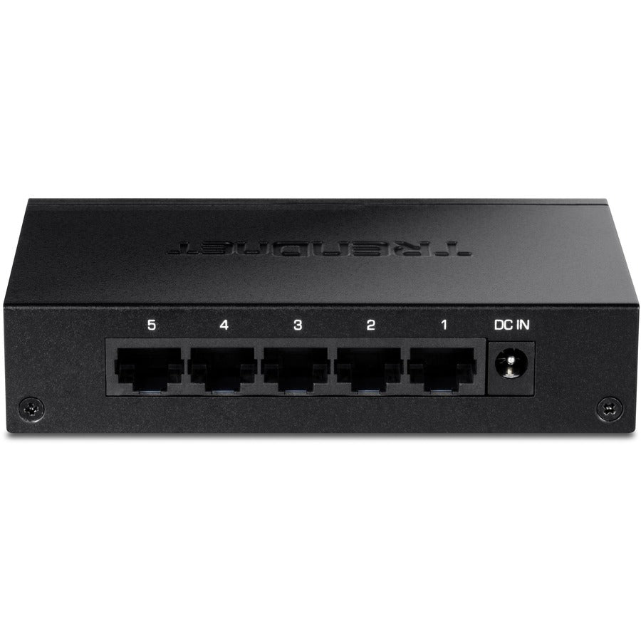 Alternate-Image4 Image for TRENDnet 5-Port Gigabit Desktop Switch, TEG-S51, 5 x Gigabit RJ-45 Ports, 10Gbps Switching Capacity, Fanless Design, Metal Enclosure, Lifetime Protection, Black