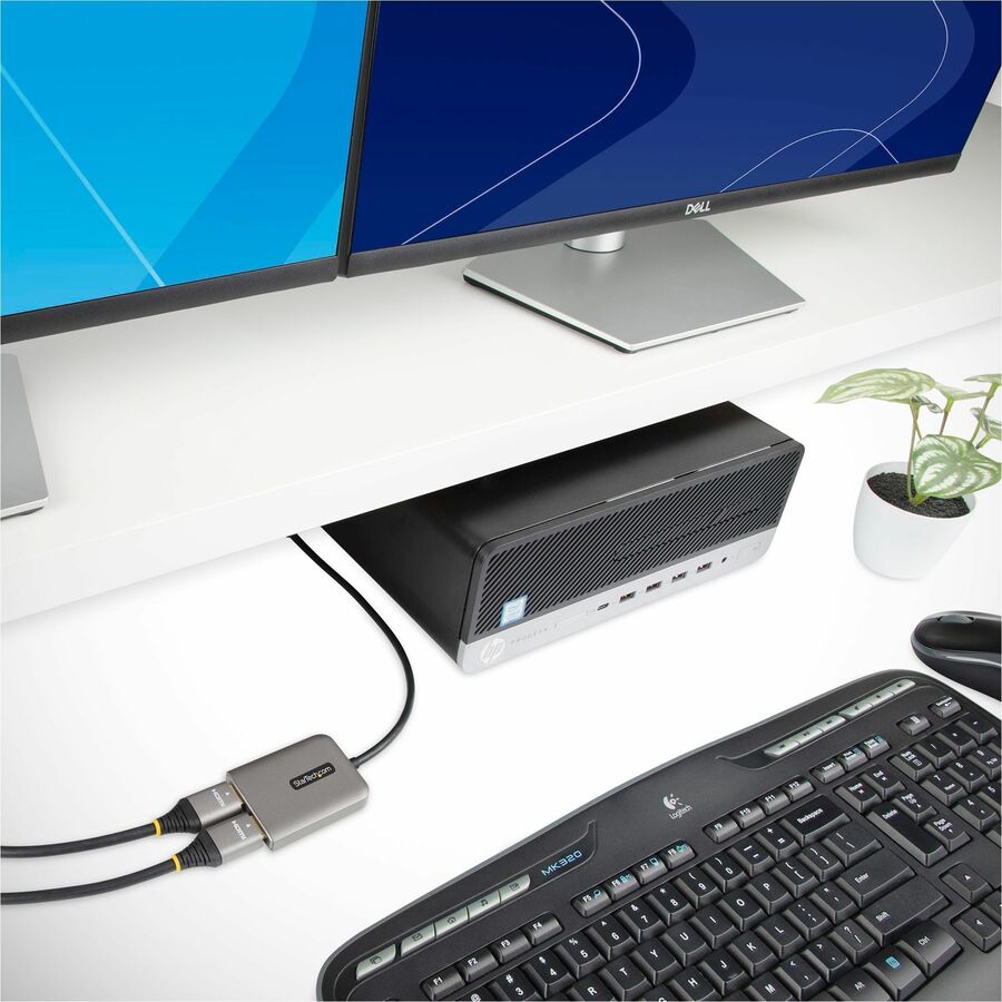 Alternate-Image7 Image for StarTech.com DP to Dual HDMI MST HUB, Dual HDMI 4K 60Hz, 2 Port DisplayPort Multi Monitor Adapter with 1ft/30cm Cable, DP 1.4 | DSC | HBR3