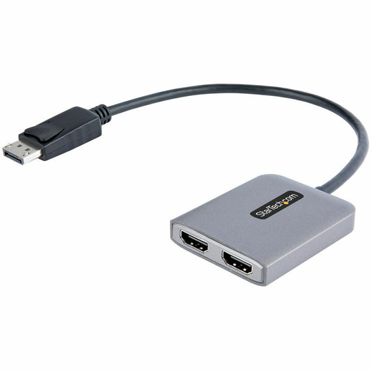 Main Image for StarTech.com DP to Dual HDMI MST HUB, Dual HDMI 4K 60Hz, 2 Port DisplayPort Multi Monitor Adapter with 1ft/30cm Cable, DP 1.4 | DSC | HBR3