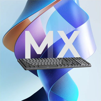 Alternate-Image7 Image for Logitech MX Mechanical Wireless Illuminated Performance Keyboard, Tactile Quiet Switches, Bluetooth, Graphite