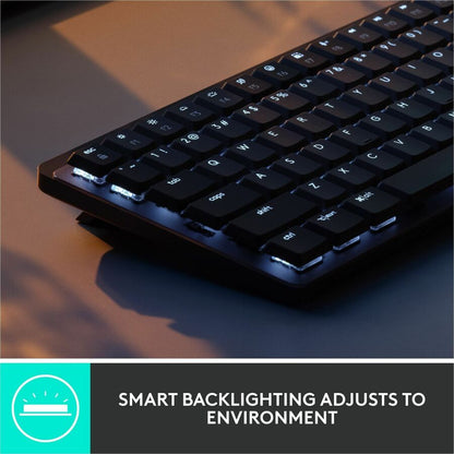Alternate-Image3 Image for Logitech MX Mechanical Mini Wireless Illuminated Keyboard, Tactile Quiet Switches, Backlit, Bluetooth, USB-C