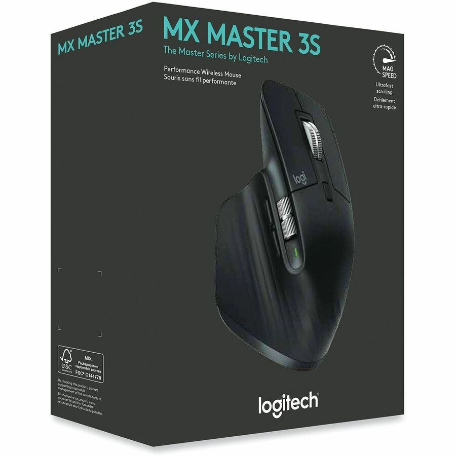 Right Image for Logitech MX Master 3S - Wireless Performance Mouse with Ultra-fast Scrolling, Ergo, 8K DPI, Track on Glass, Black