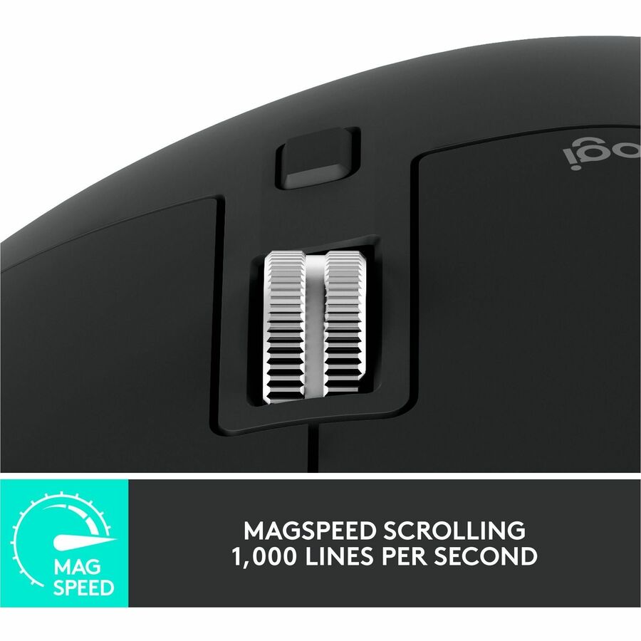 Alternate-Image3 Image for Logitech MX Master 3S - Wireless Performance Mouse with Ultra-fast Scrolling, Ergo, 8K DPI, Track on Glass, Black