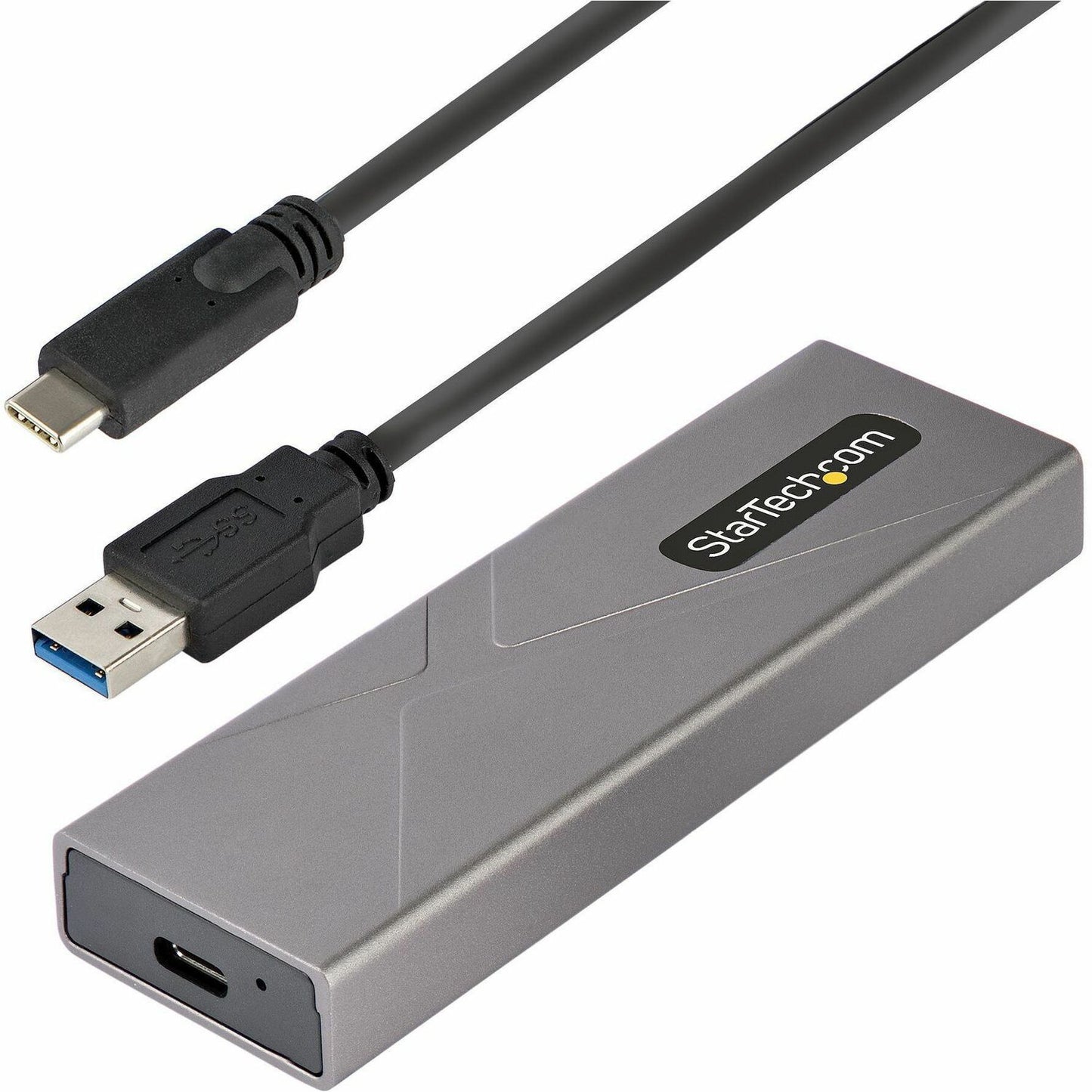 Main Image for StarTech.com USB-C 10Gbps to M.2 NVMe or M.2 SATA SSD Enclosure, Tool-free M.2 PCIe/SATA SSD Aluminum Enclosure, USB-C & USB-A Host Cables