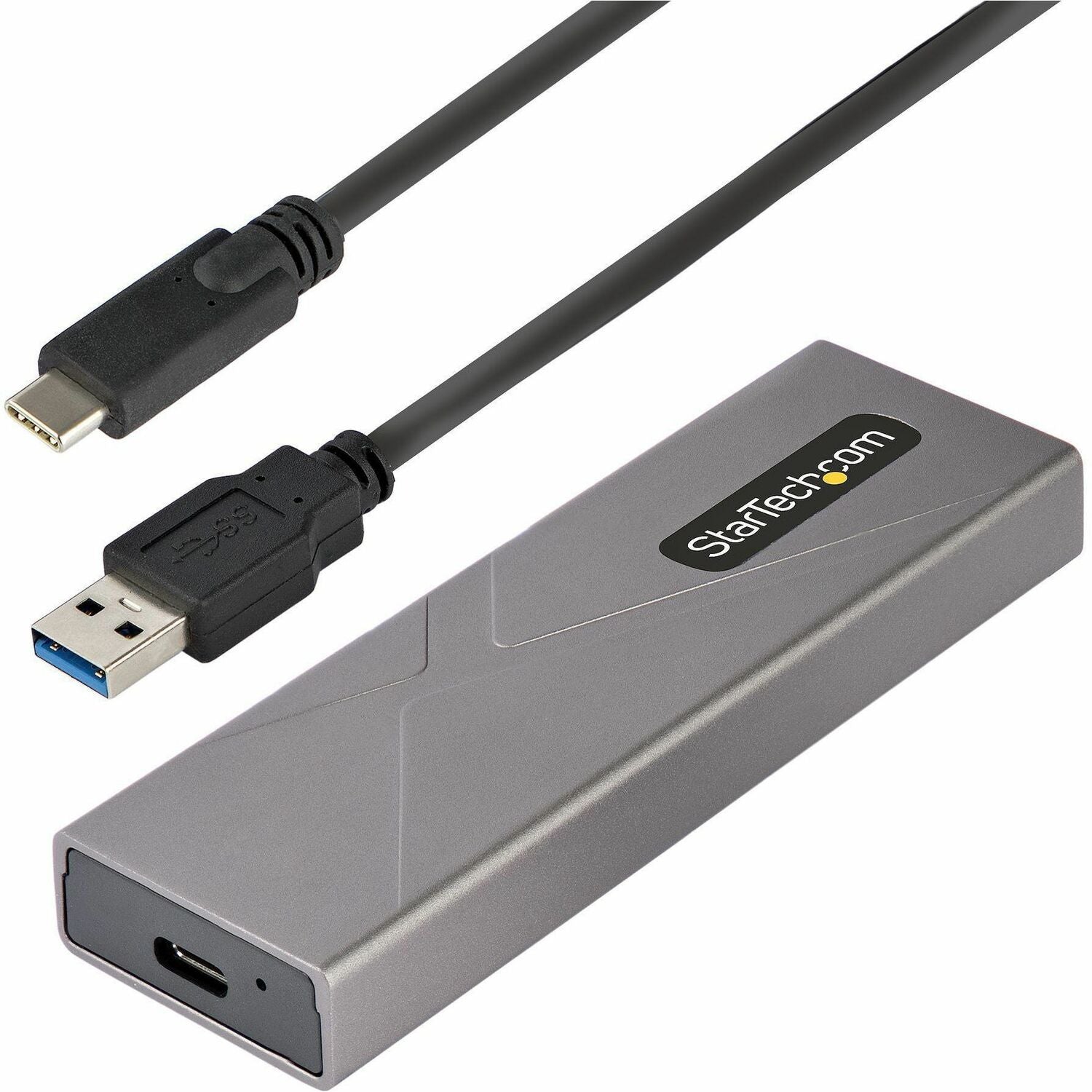 Main Image for StarTech.com USB-C 10Gbps to M.2 NVMe or M.2 SATA SSD Enclosure, Tool-free M.2 PCIe/SATA SSD Aluminum Enclosure, USB-C & USB-A Host Cables