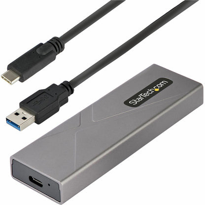 Main Image for StarTech.com USB-C 10Gbps to M.2 NVMe or M.2 SATA SSD Enclosure, Tool-free M.2 PCIe/SATA SSD Aluminum Enclosure, USB-C & USB-A Host Cables