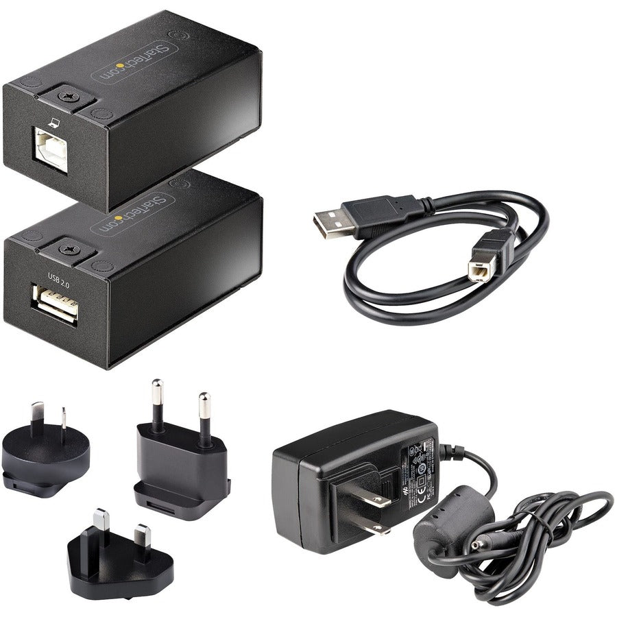 Alternate-Image5 Image for StarTech.com 150m (492ft) USB 2.0 Extender over Cat5e/Cat6 Ethernet Cable, Externally Powered USB Extender/Adapter via RJ45/Network Cable