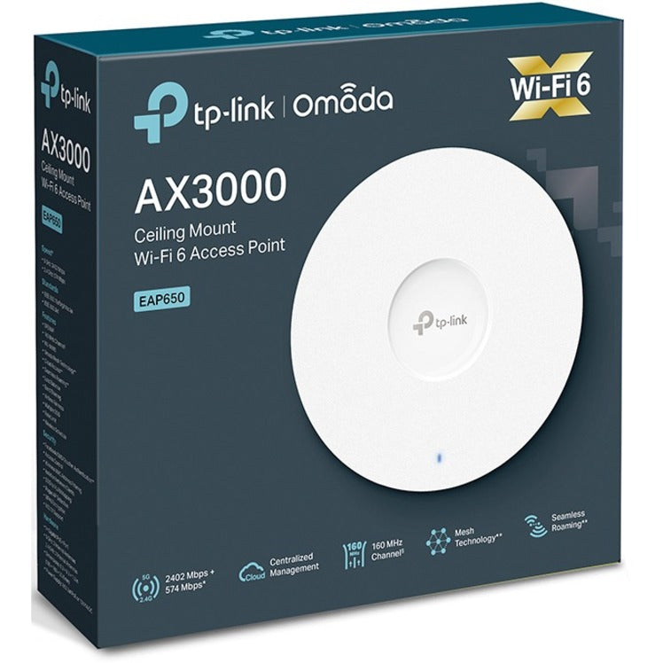 Alternate-Image3 Image for TP-Link EAP650 - Omada WiFi 6 AX3000 Wireless Gigabit Ceiling Mount Access Point